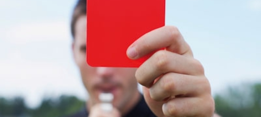 Banned, red card