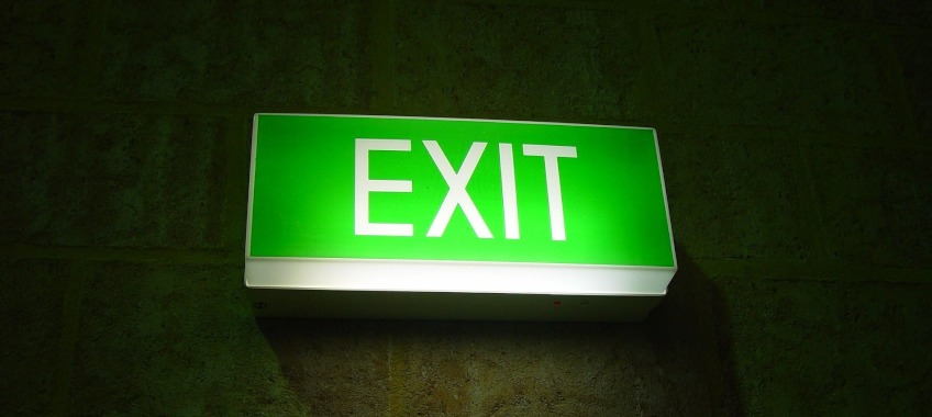 exit leave ta