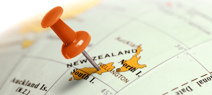 New Zealand map pin