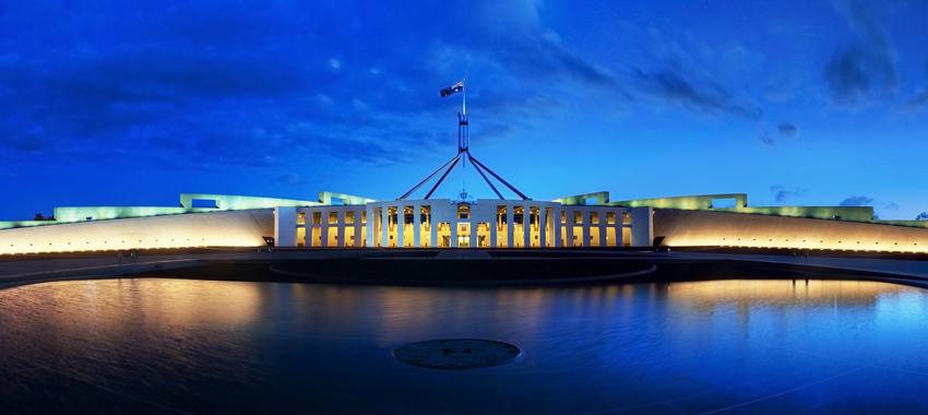 house of parliament night canberra budget 2019 2020 released government instant asset write off