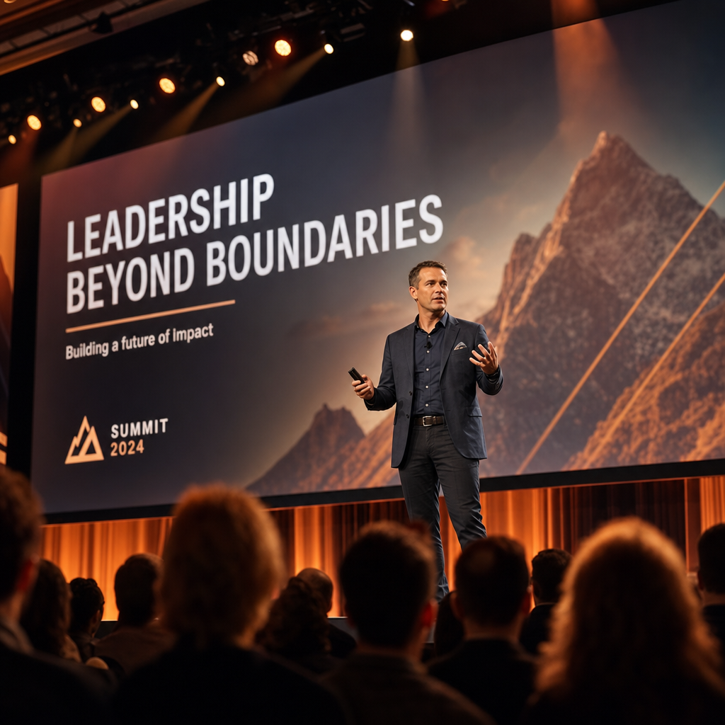 Keynote speaker presenting on stage at New Broker Academy 2026